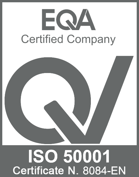 ISO 50001 energy management certification badge