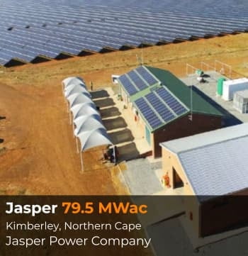 Jasper 79.5 MWac solar PV plant near Kimberley, Northern Cape
