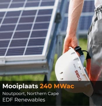 Mooiplaats 240 MWac solar PV plant near Noupoort, Northern Cape