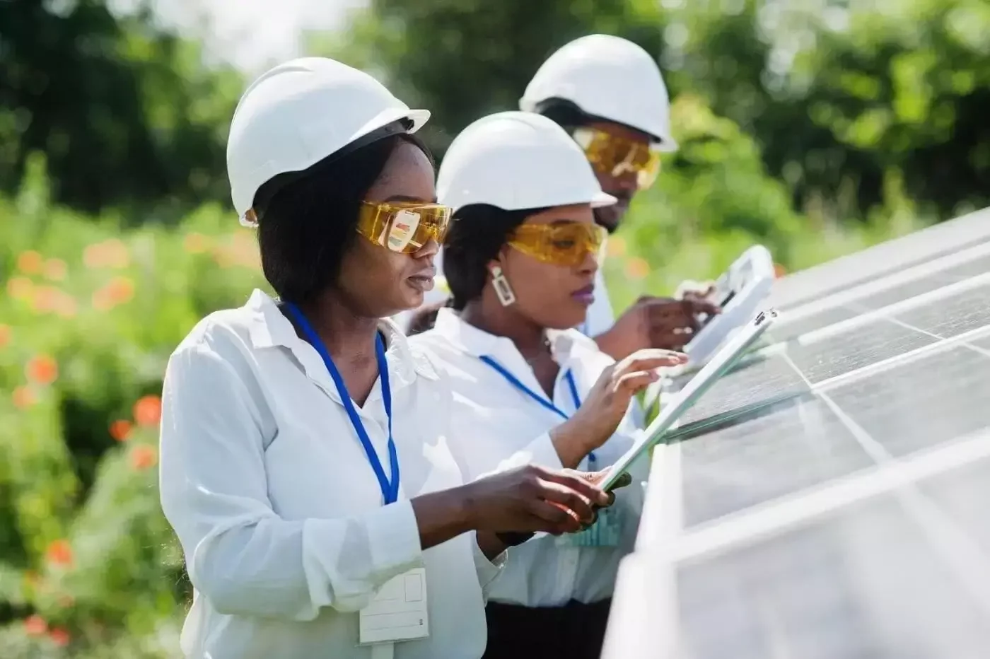 The Owner Mindset team on site at a South African solar PV plant